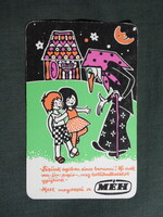 Kártyanaptár,MÉH hulladékkezelő vállalat,grafikai,Jancsi és juliska,1985,  (2)