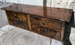 Antik Biedermeier 4 fiókos íróasztal felső része,fali szekrény,, asztali szekrény, komód ékszertartó