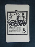 Kártyanaptár,PEPSI üdítőital,Pécs sörgyár,sörfőzde,grafikai,reklám plakát anno,1985,  (2)