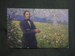 Képeslap,híres emberek,Magyar klasszikusok sorozat,Tompa Mihály költő,1915-