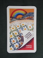 Kártyanaptár,Ápisz,papír,írószer,tapéta üzletek,Budapest,grafikai,1985,  (2)