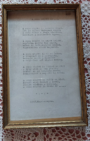 Keretezett vers  "A rács mögött is..."  " 1947.Karácsony"  egy fogoly verse a Markó utcai fegyházból