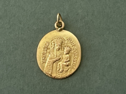 Lengyel korona királynője feliratú arany medál