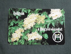 Kártyanaptár,Herbária gyógynövény forgalmi vállalat, Budapest,1986,  (2)