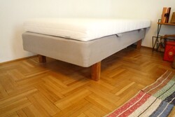 Megkímélet ikeás rugós-rácsos 90x200cm-es ágyalap tölgy lábakkal ágy Sultan