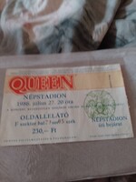 QUEEN  belépõjegy 1986 OS Népstadion