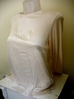 Silk selyem elejű felső, Hallhuber, krém