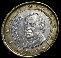 Spanyolország 1 euró, 2008 C01B5