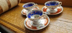 Oscar Schlegelmilch porcelan 3 db kávéscsesze aljjal