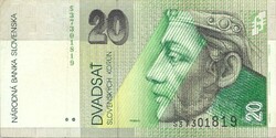 20 korun korona 2004 Szlovákia 2.