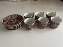 Zsolnay 561 keleties, perzsa ornamentális dekorú kávéskészlet eladó