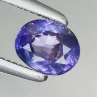 0.53ct 5x3.9mm (Színváltó) Lila Zafír, Csodálatos Természetes Drágakő