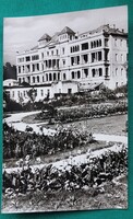 Balatonfüred, Állami Szívkórház bejárata, park, 1965, futott képeslap