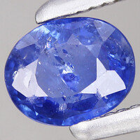 0.34ct 4.9x4mm Természetes Kék Zafír, Gyönyörű Drágakő