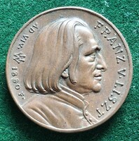 H. Wittig: Liszt Ferenc 1880, bronz érem