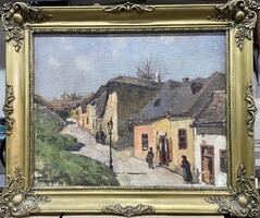 Turmayer Sándor - Tabán, oil-on-canvas painting 50*40 cm