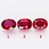 (2) 0.32ct 4.3x3.3mm Természetes Rubin, Gyönyörű Ragyogó Drágakő