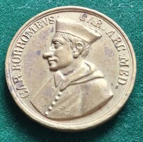 Borromei Szent Károly, Milánó, aranyozott érem