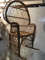 HINTASZÉK - USA - 36 x 24 x 23 cm - RATTAN - RETRO  - HIBÁTLAN