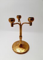 Fördős László iparművész 3 ágú gyertyatartó, 19 cm