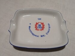 Alföldi retro hamutál  _1889 , 100 éves a Mezőhegyesi MK Cukorgyár  felirattal
