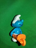 RETRO plasztik SMURF PEYO talicskás HUPIKÉK TÖRPIKE figura HIBÁTLAN