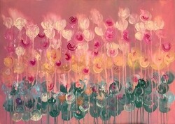 Flowery August  50cm x 70cm abstract kép