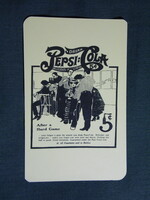 Kártyanaptár,PEPSI üdítőital,Pécs sörgyár,sörfőzde,grafikai,1986,  (2)