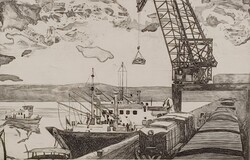 (N) Kondor Lajos (1926-2006) : Kikötő