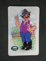Kártyanaptár,KA-HYB,Kaposvár Hibridsertést tenyésztő vállalat,Füzesi Zsuzsa grafika,1987, (2)