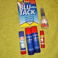 RAGASZTÓ KÉSZLET, blu tack, 2db nagy staedtler stift, tesa univerzális ragasztó 2db ajándék