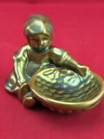 Zsolnay eozin Annuska kosárral