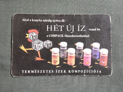 Kártyanaptár,Compack csomagoló vállalat,fűszerkeverékek,1987, (2)