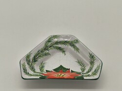 Herendi Majolika Mikulásvirág Kerámia Tál