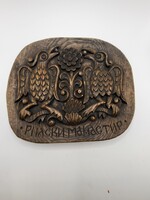 Ritka Bolgár Fafaragás – Rilai Kolostor Emlékmű (24x20 cm)