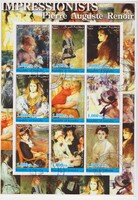 Szomália illegális kisív festmények RENOIR 2002