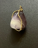 Ametiszt köves arany medál