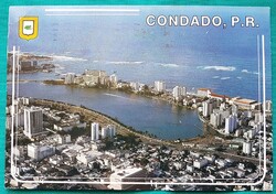 Puerto Rico, Condado, üdülőhely, kereskedelmi és lakónegyed - írott képeslap