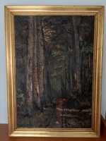 Paál László (1846-1879) után: Út a fontainebleau-i erdőben