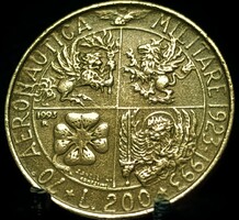 Olaszország 200 Líra, 1993 70 éves a katonai repülés E05E5
