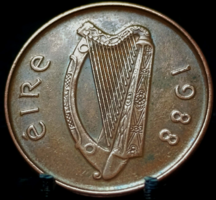 Írország 2 penny, 1988 Bronz / nem mágneses/ E05C5