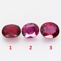 (1) 0.51ct 5.3x4.8mm Természetes Rubin, Gyönyörű Ragyogó Drágakő