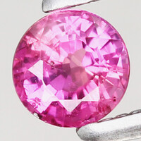 0.33ct 3.8mm Természetes Pink Rubin, Elképesztően Ragyogó Drágakő