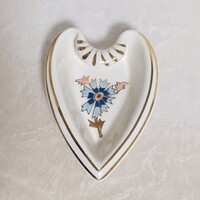 Centenáriumi Jelzéssel 1853-1953 - Ritka Jubileumi Zsolnay Porcelán Szív hamutál