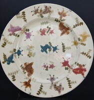 26 CM ZSOLNAY HALACSKÁS/KOI PONTYOS TÁL
