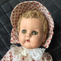 Régi, vintage amerikai IDEAL Betsy Wetsy, hangot adó baba az 1950-es évekből-videóval