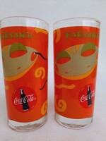 Coca Cola farsangi 2dl-es üvegpoharak