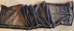 ANTIK JUDAIKA JUDAICA ZSIDÓ ANINUT + AVELUT TALLIT NŐI IMASÁL ATARAH KÓSER HÍMZETT HÍMZÉS FÉMFONAL