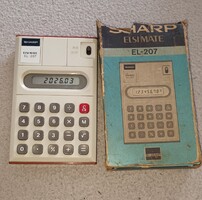 Vintage SHARP Elsi Mate EL-207 zsebszámológép