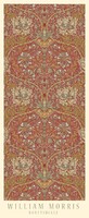 William Morris művészeti plakát arts&crafts tapéta textil minta Honeysuckle piros arany 45x110cm